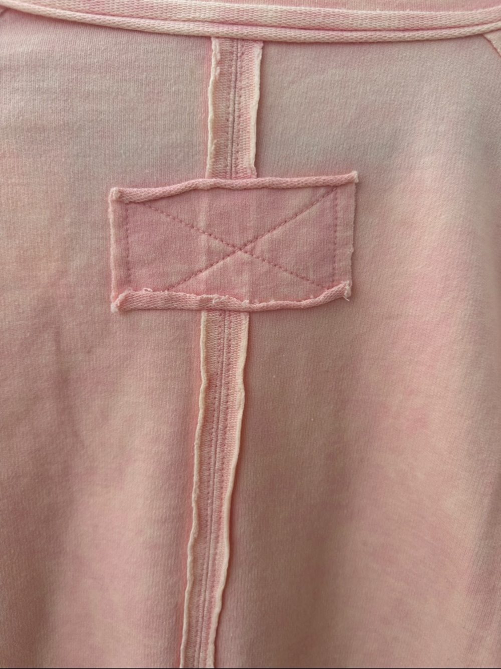 SAGE & FIG Pastel pinkish LOVE patch work top - Picture 6 of 10